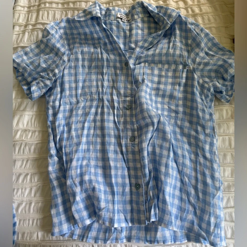 Frankie’s Bikini Lou Button Up Top and Lou High Waisted Gingham Shorts (Set) - Picture 4 of 7